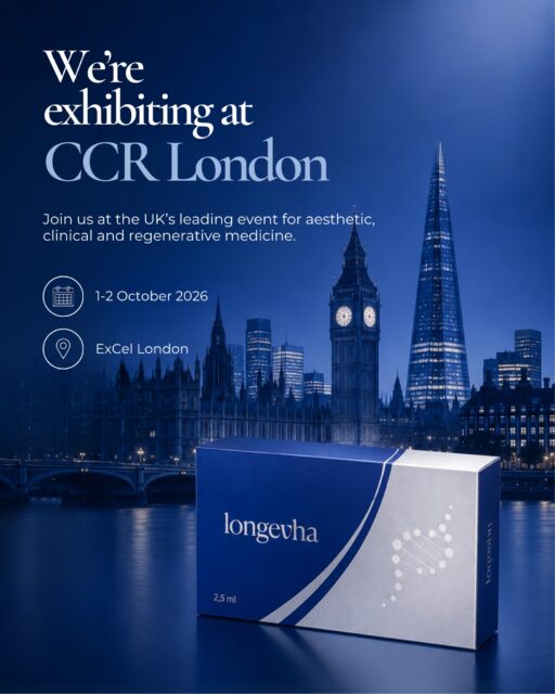 We’re heading to CCR London 🧬
Join the LongevHA team at ExCeL London on 1–2 October, where we’ll be showcasing our approach to next-generation skin quality and the science behind the formula.
📍 Stand C19
Come and meet the team, discover LongevHA and continue the conversation around the future of skin health.
#longevha #ccrlondon #londonevent #skinbooster #aestheticinnovation